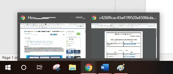 Taskbar Thumbnail Preview in Windows 10