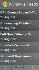 windows feeds gadget