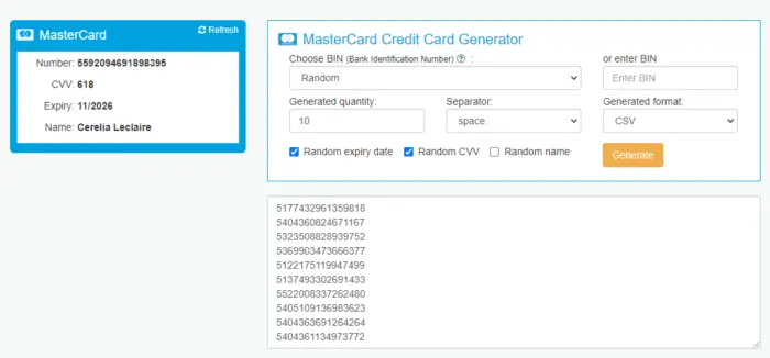 BestCreditCardGenerator