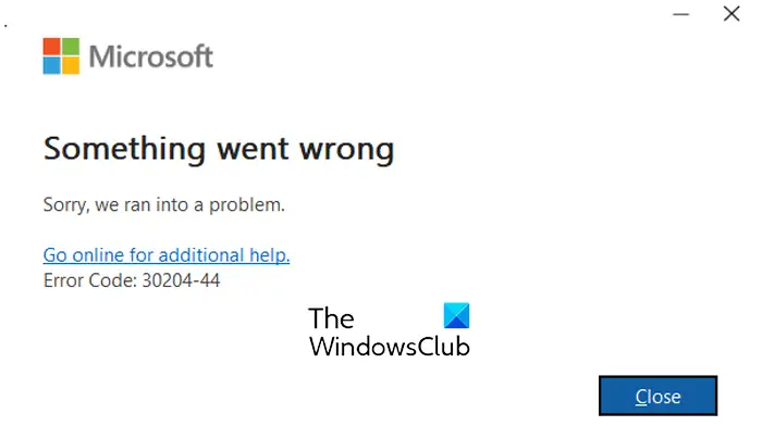 Fix 30204-44 Office Error Code