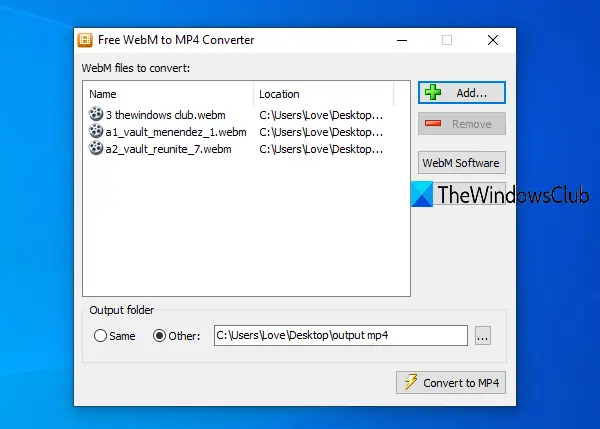 Free WebM to MP4 Converter