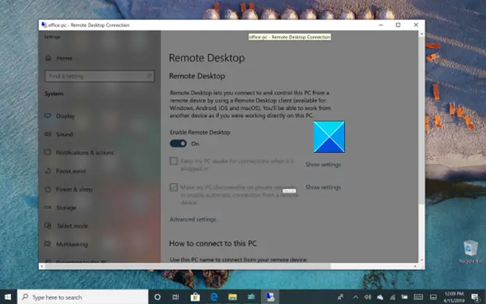 Microsoft Remote Desktop Connection