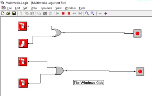 Multimedia logic gate simulator